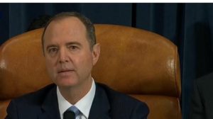 US Representative Adam Schiff, a Democrat from California and chairman of the House Intelligence Committee, speaks during an impeachment inquiry hearing in Capitol Hill (Getty images)