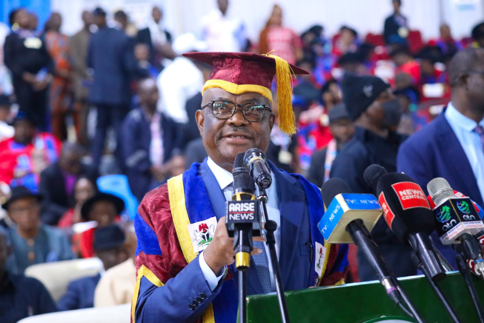 Nyesom Wike urges Nigerian youths to embrace service-oriented leadership at University of Port Harcourt convocation