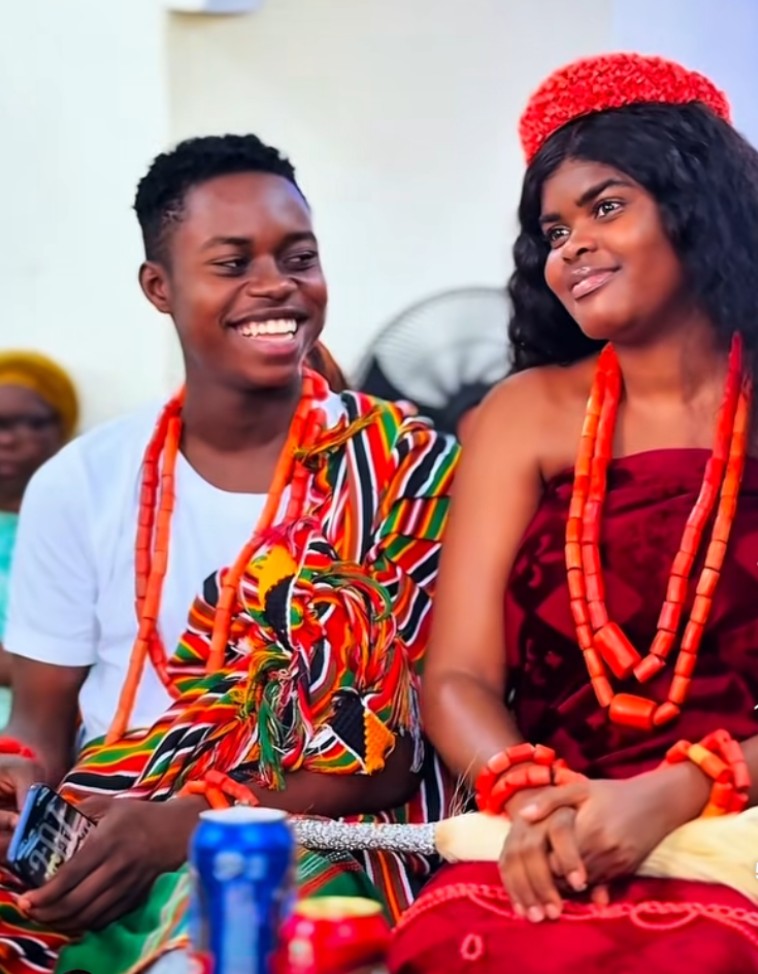 Peller pays bride price for Jarvis during traditional marriage ceremony in Benin City