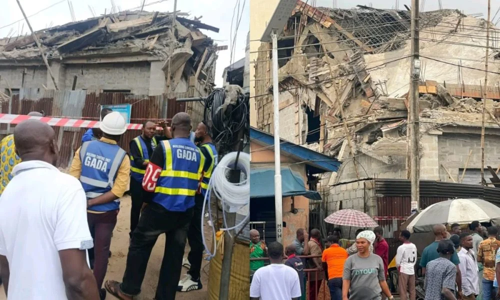 Aba building collapse: three-storey building under construction collapses in Aba